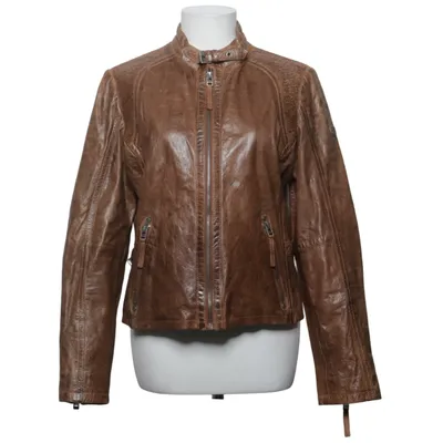 Läderjacka (Brun) från Gipsy Bomull, Skinn, Polyester