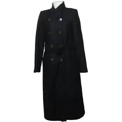 Frakke (Sort) fra Mango Polyamid, Polyester, Viscose, Uld