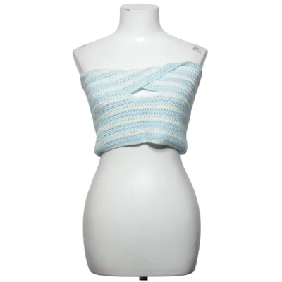 Tube top (Blauw, Wit)