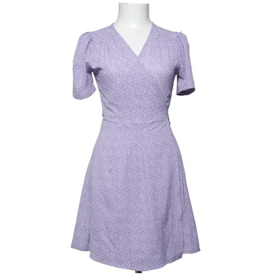 Omlottklänning (Lila, Vit) från Ost Polyester