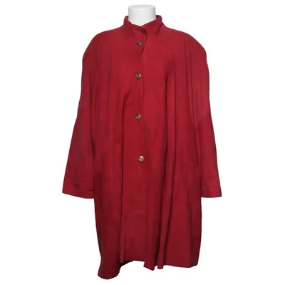 Leather coat (Red) from Valentino Suede