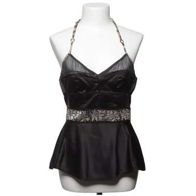 Neckholder Top (Schwarz) von Just Cavalli Polyester, Seide