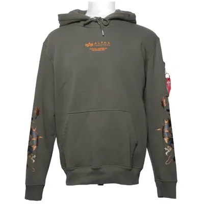 Capuchon sweater (Groen) van Alpha Industries Katoen, Polyester