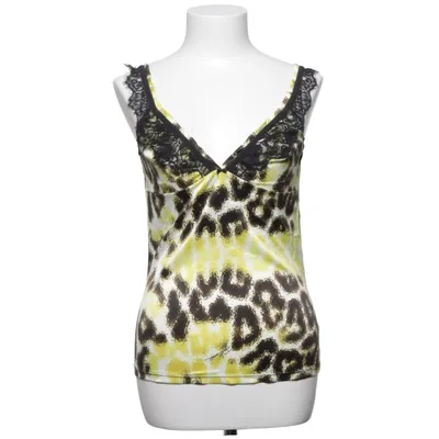 Top (Yellow, Black) from Just Cavalli Elastane, Polyamide