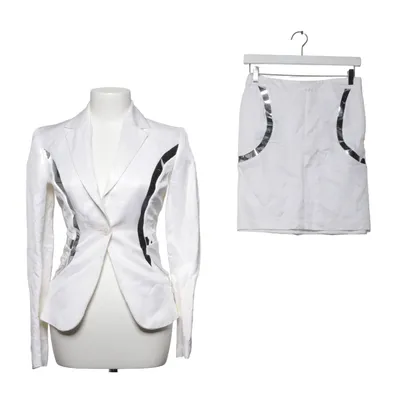 Blazer (White) from Versace Jeans Couture Linen, Polyester, Polyurethane, Viscose