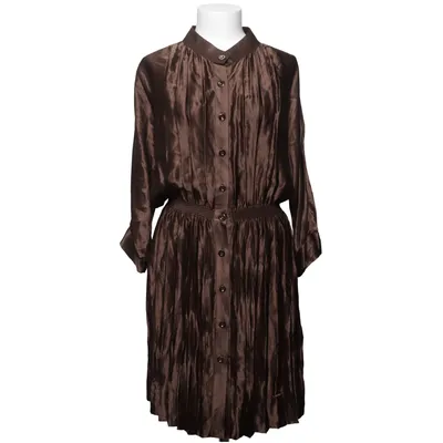 Robe (Marron) de Thomas Burberry Soie