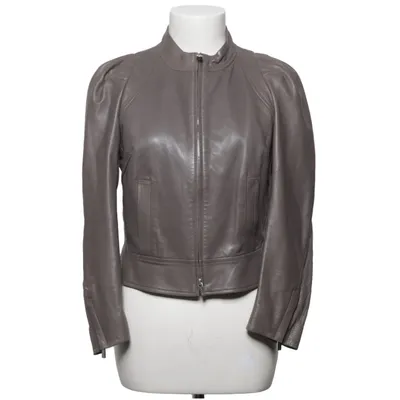 Leather jacket (Gray) from Celine Leather