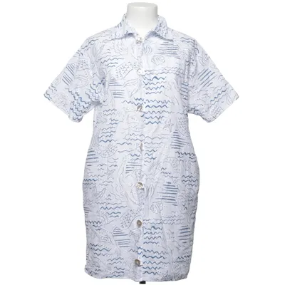 Robe chemise (Blanc, Bleu) de Kenzo Coton