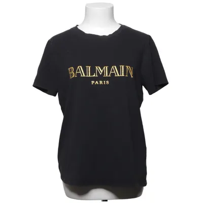T-shirt (Svart) från Balmain Elastan, Silke, Ull