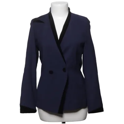 Blazer (Blau, Schwarz) von Escada Couture Baumwolle, Wolle