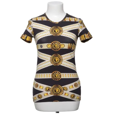 T-shirt (Sort, Guld, Hvid) fra Versus Versace Bomuld, Elastan