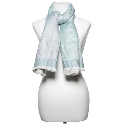 Écharpe (Bleu) de Louis Vuitton Coton, Polyester, Soie, Viscose