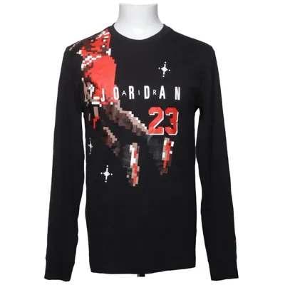 Lange mouwen shirt (Zwart, Rood) van Jordan Katoen