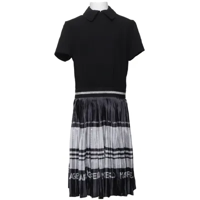 Klänning (Svart, Vit) från Karl Lagerfeld Kids Elastan, Polyamid, Polyester, Viskos