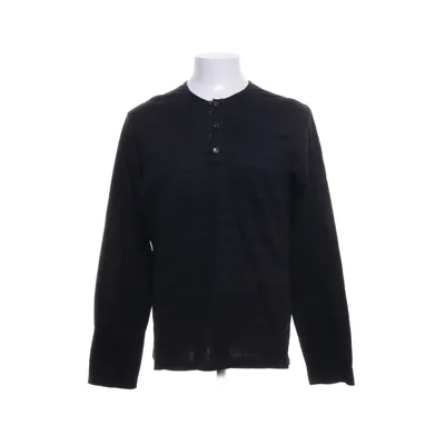 Henley shirt (Zwart, Blauw) van Versace Collection Katoen