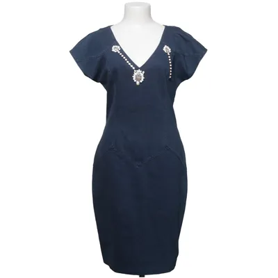 Dress (Blue) from Cavalli Class Cotton, Elastane, Polyamide