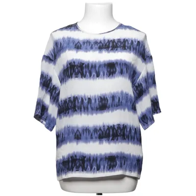 Haut (Bleu, Blanc, Noir) de MSGM Soie