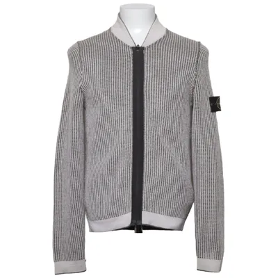 Cardigan (Green, White) from Stone Island Acrylic, Alpaca wool, Elastane, Polyamide