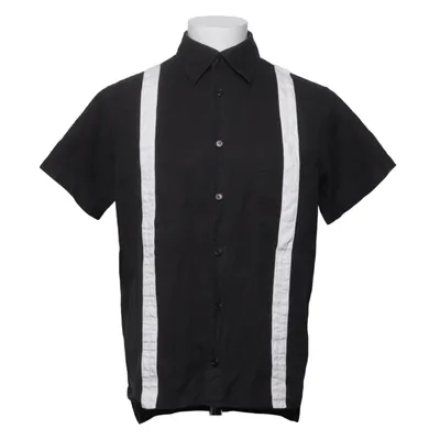 Kurzarmhemd (Schwarz, Weiß) von Yohji Yamamoto Pour Homme