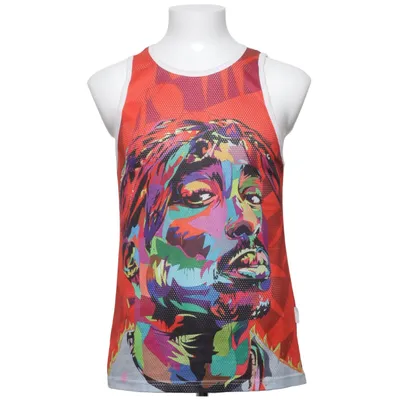 Basketball shirt (Red, Multicolored) from 1991INC Cotton, Polyester