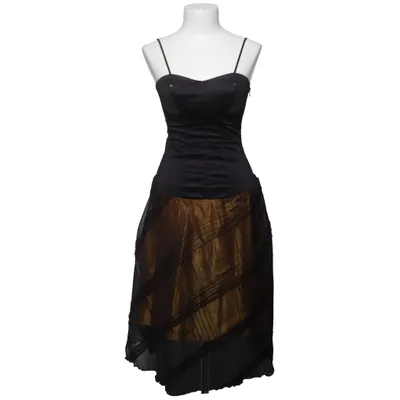 Cocktailjurk (Zwart, Goud) van Jean Paul Gaultier Acetaat, Katoen, Elastaan, Viscose