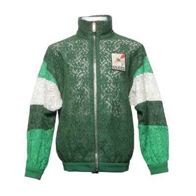 Cardigan (Vert, Blanc, Multicolore) de Gucci Coton, Élasthane, Polyamide, Polyester