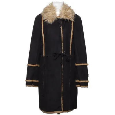 Veste en peau de mouton retournée (Noir, Beige) de Balmain Acrylique, Polyester