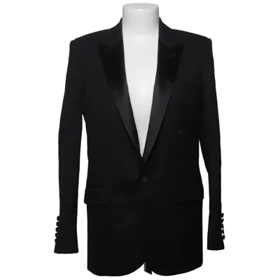 Veste de smoking (Noir) de Saint Laurent Coton, Soie, Viscose, Laine