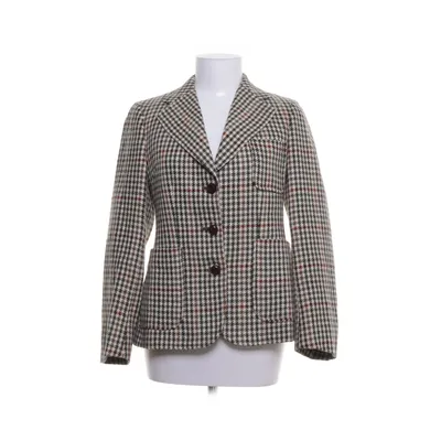 Blazer (Beige, Meerkleurig) van Burberry Wol, Viscose