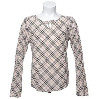 Bluse (Beige, Sort, Rød) fra Burberry Bomuld