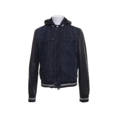 Jacket (Blue, Black) from Armani Jeans Cotton, Elastane, Polyester, Leather, Viscose