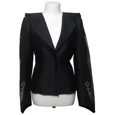 Blazer (Schwarz) von Thomas Wylde Baumwolle, Seide