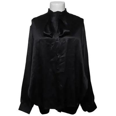 Blouse lavallière (Noir) de Balenciaga Soie