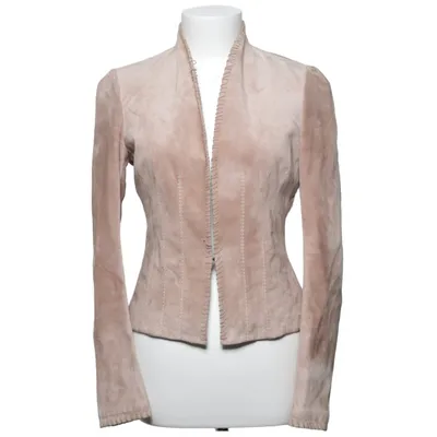 Läderjacka (Beige) från Alexander McQueen Bomull, Skinn