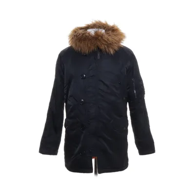 Vinterjakke (Sort) fra Alpha Industries Akryl, Kunstpels, Nylon, Polyester