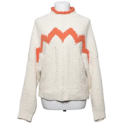 Pull-over (Blanc, Orange) de Isabel Marant Coton, Élasthane, Polyamide, Laine