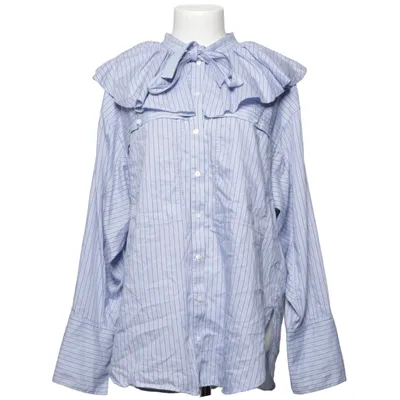 Pussy bow blouse (Blue, White) from 3.1 Phillip Lim Cotton, Polyester
