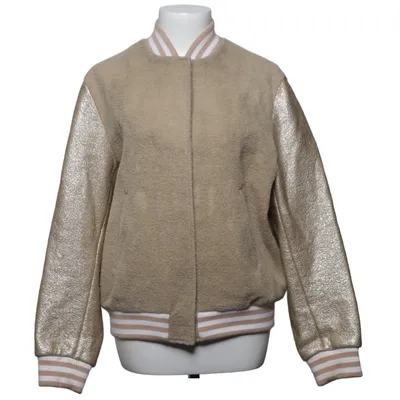 Veste universitaire (Beige) de MSGM Polyamide, Laine