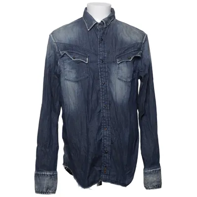 Denim blouse (Blauw) van Rare Katoen, Elastaan
