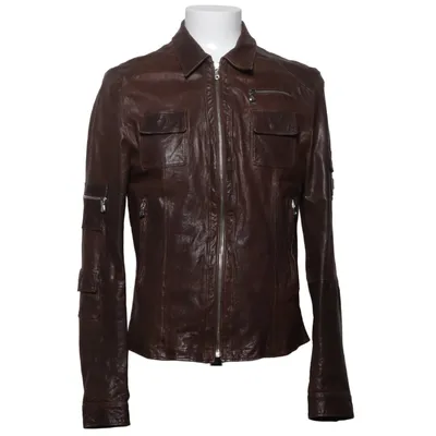 Læderjakke (Brun) fra Dolce & Gabbana Læder, Viscose