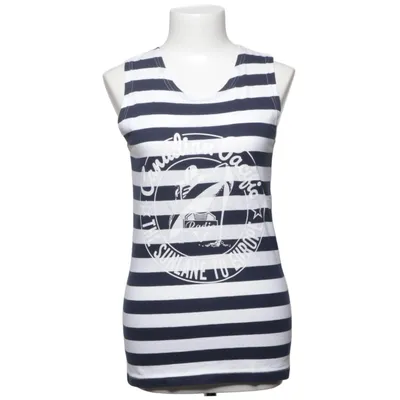 Tank­top (Blau, Weiß) von Radio Baumwolle