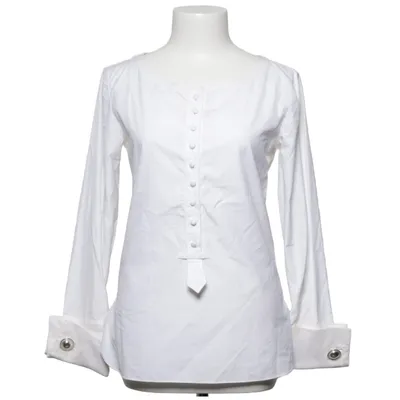 Bluse (Hvid) fra Balenciaga Bomuld, Silke