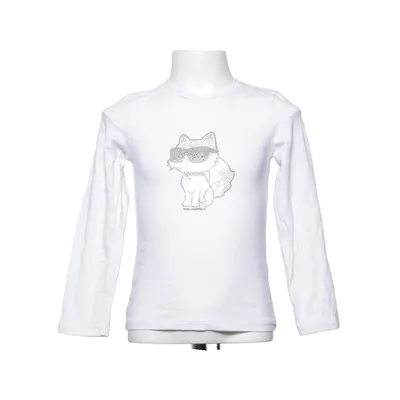 Long sleeve T-shirt (White) from Karl Lagerfeld Kids Cotton, Elastane, Modal