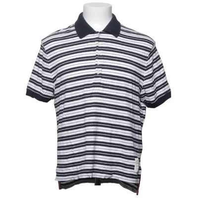 Poloshirt (Blauw, Wit) van Thom Browne Katoen, Elastaan, Linnen