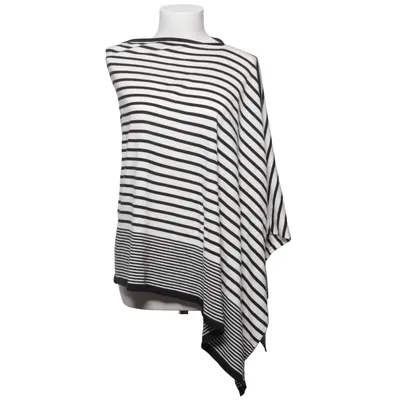 Poncho (Svart, Vit) från J. Jill Bomull, Viskos