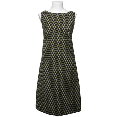 Dress (Green, Black, Gray) from Prada Cupro, Silk, Wool