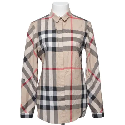 Shirt (Beige, Meerkleurig) van Burberry Katoen, Elastaan