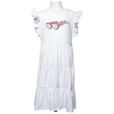 Klänning (Vit) från Moschino Teen Bomull, Elastan