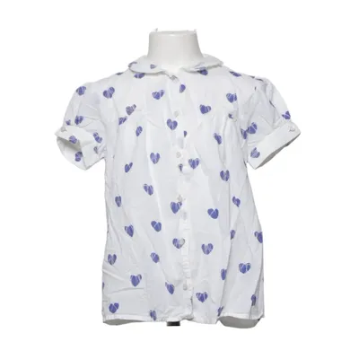 Chemise à manches courtes (Blanc, Bleu) de Little Marc Jacobs