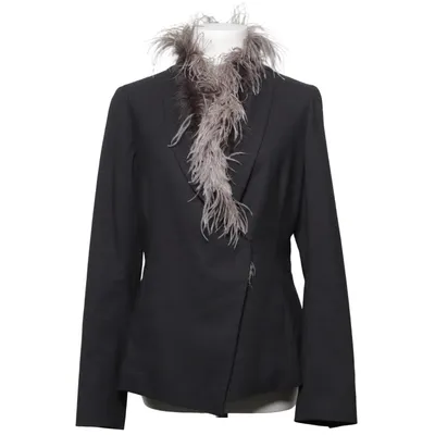 Blazer (Grå) fra Brunello Cucinelli Elastan, Silke